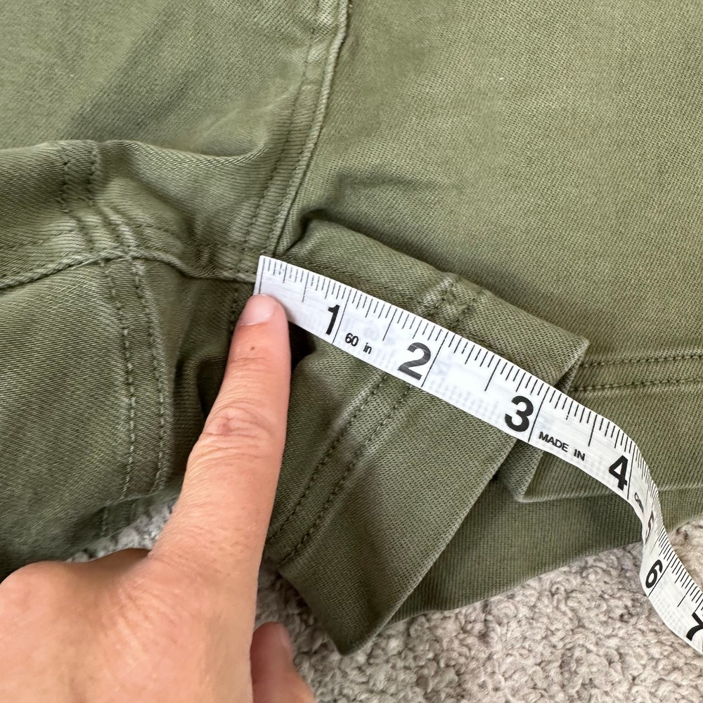 Everlane Olive High-Rise Cotton Shorts - Picture 7 of 9